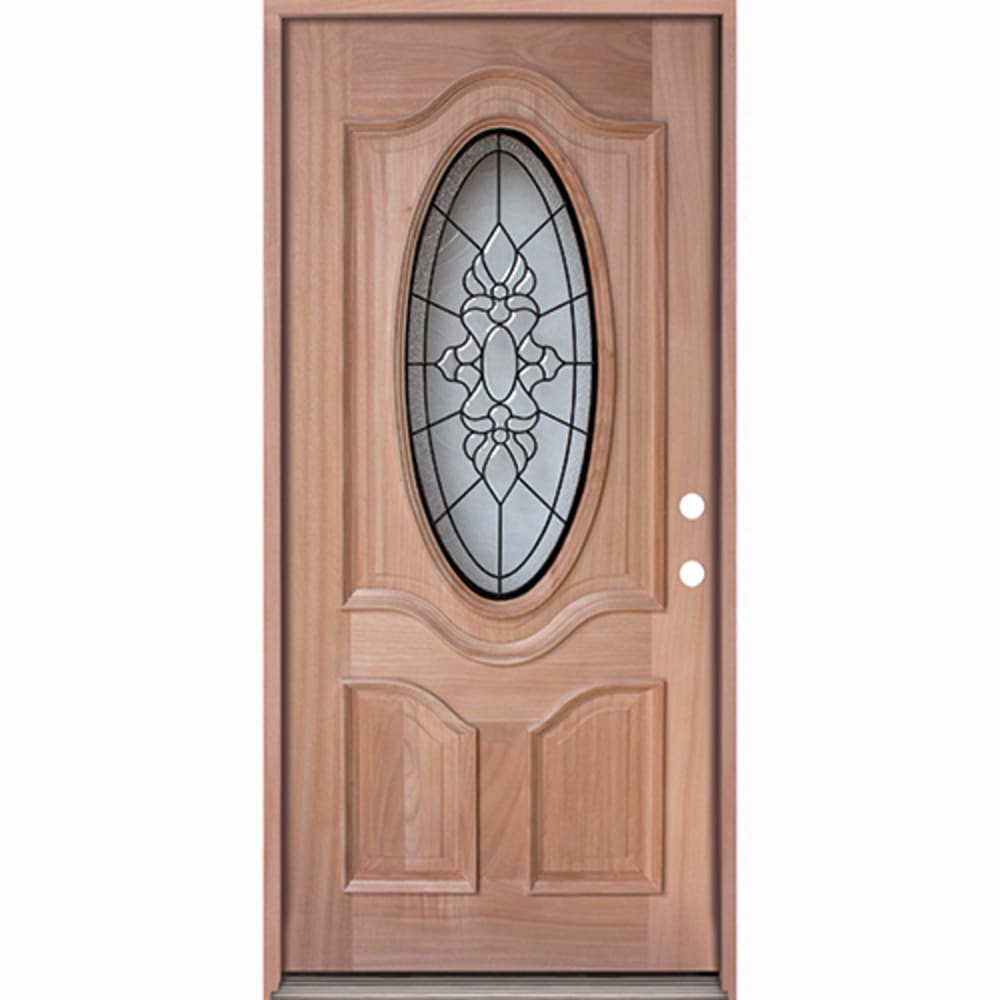 Oval Insulated Glass Insert And Decorative Patina Black Caming Pattern Left Hand Ready to install Completely assembled with 4 9 16 4526174 Doors, Door Units Exterior