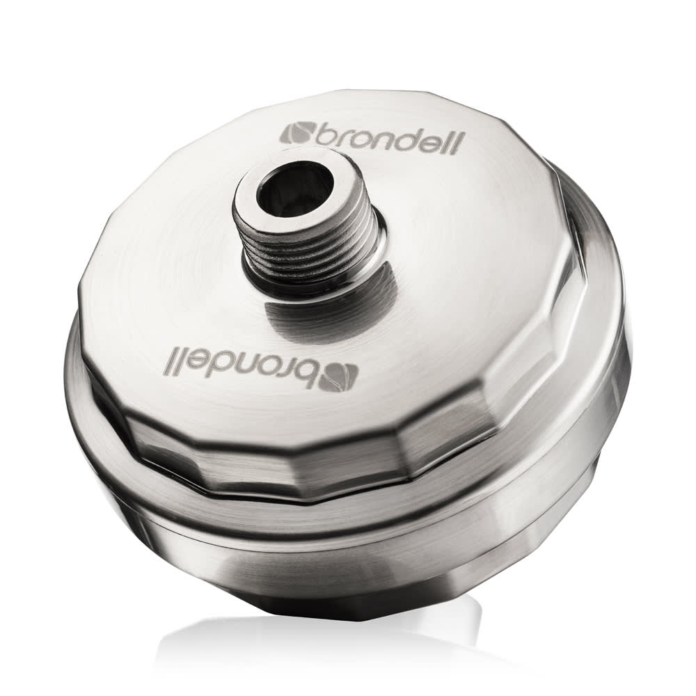 VivaSpring Compact Shower Filter Brushed Nickel Home Outlet