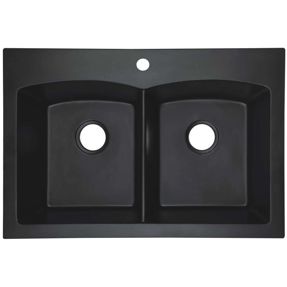 Black Dual Mount Granite Composite Kitchen Sink Black Dual Mount Granite Composite Kitchen Sink