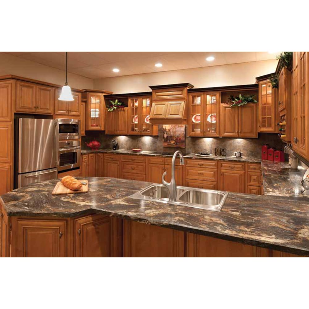 Faircrest Glazed Mocha Kitchen Room Scene Faircrest Glazed Mocha Kitchen Room Scene