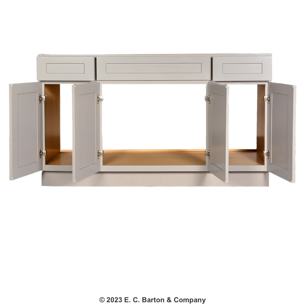 GHI Stone Harbor Gray Shaker 60" Sink Base Home Outlet