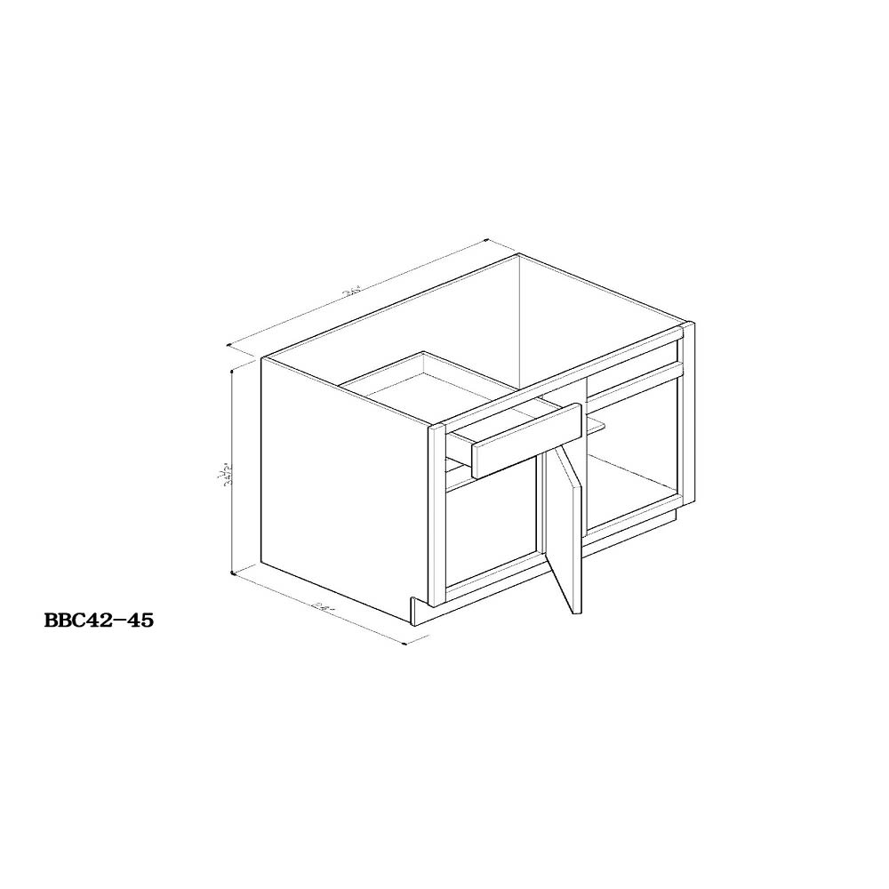 GHI Arcadia Linen White Shaker 42"45" Blind Base Home Outlet