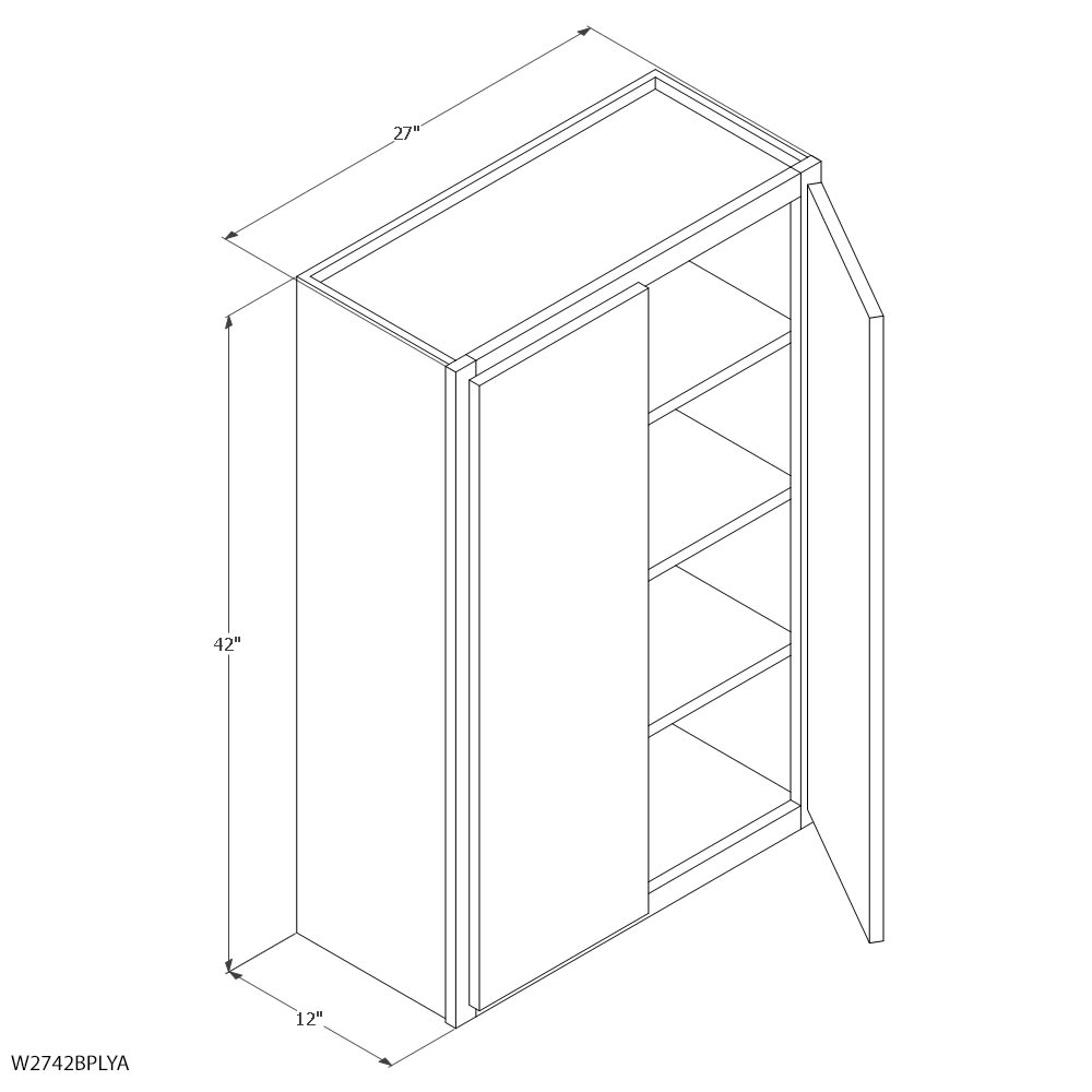 Cabinet Brighton Pecan W2742 Cabinet Brighton Pecan W2742