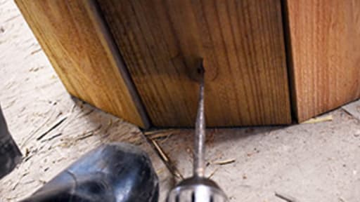 drill bit into barrel drill bit into barrel