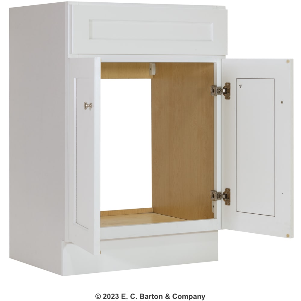 GHI Arcadia White Shaker 24" x 18" Vanity Base Home Outlet