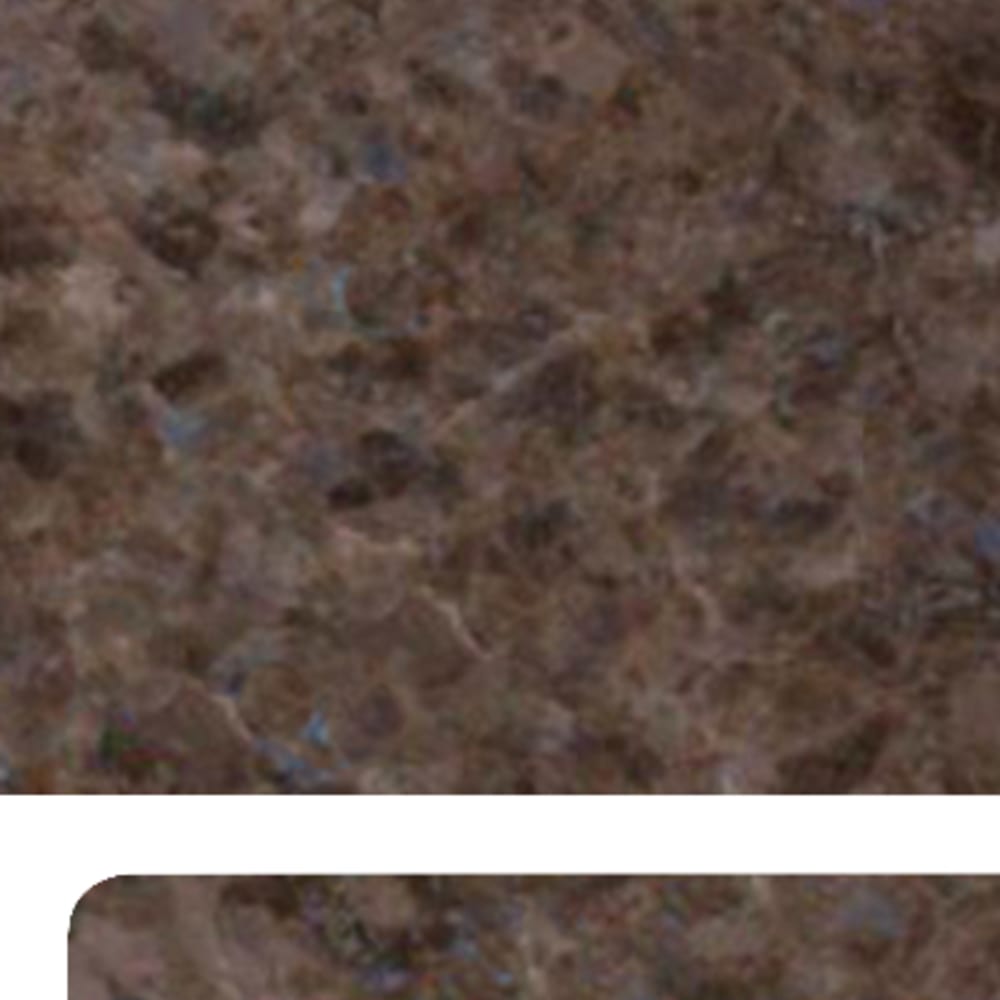 Beveled front edge, polished to a brilliant gloss. Durable and easy to clean. 72" x 25" x 3/4" countertop slab. 5036101 72 Rainbrook Brown Real Granite Kitchen counter top