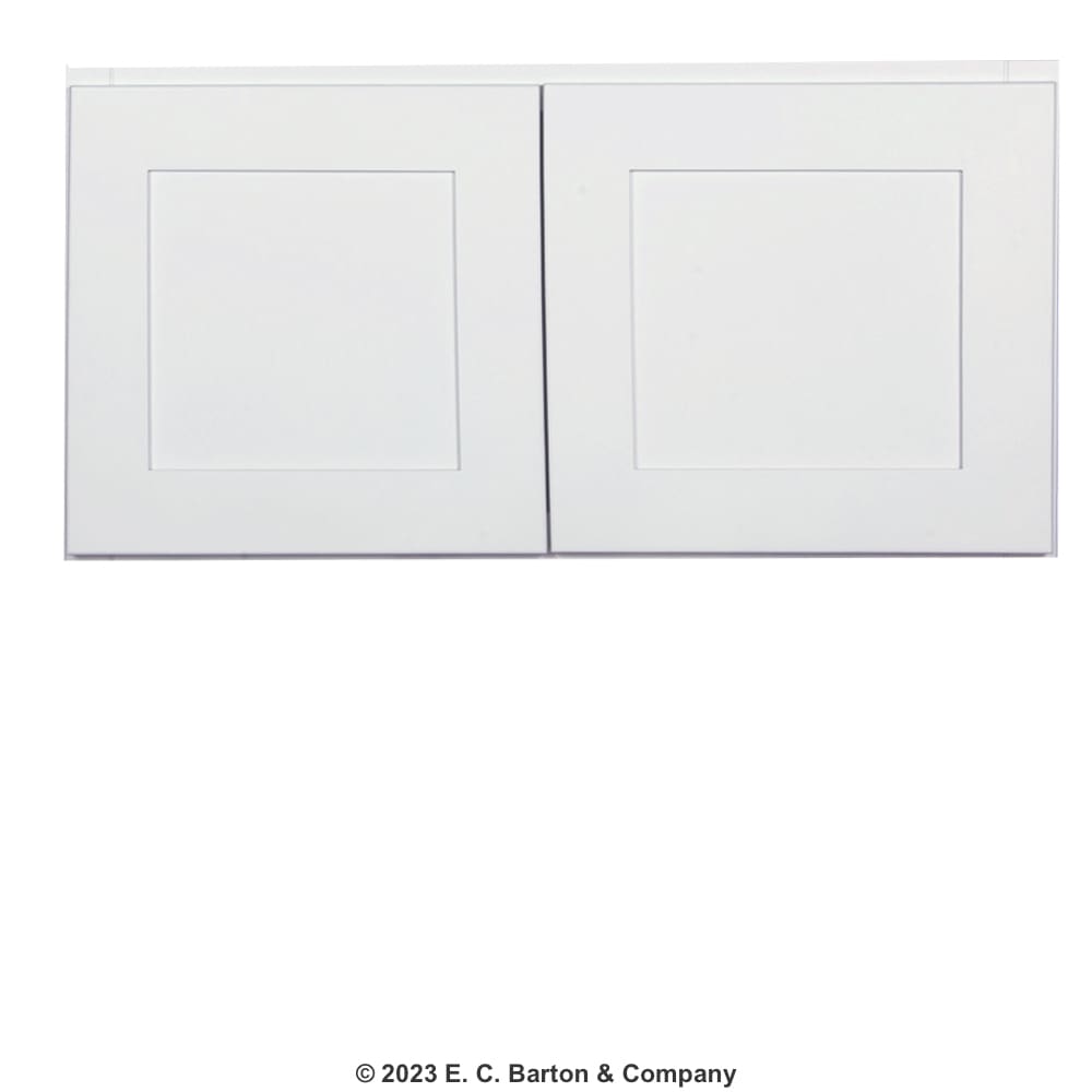 GHI Arcadia White Shaker 30" x 15" Wall Cabinet Blueprint and Measurement