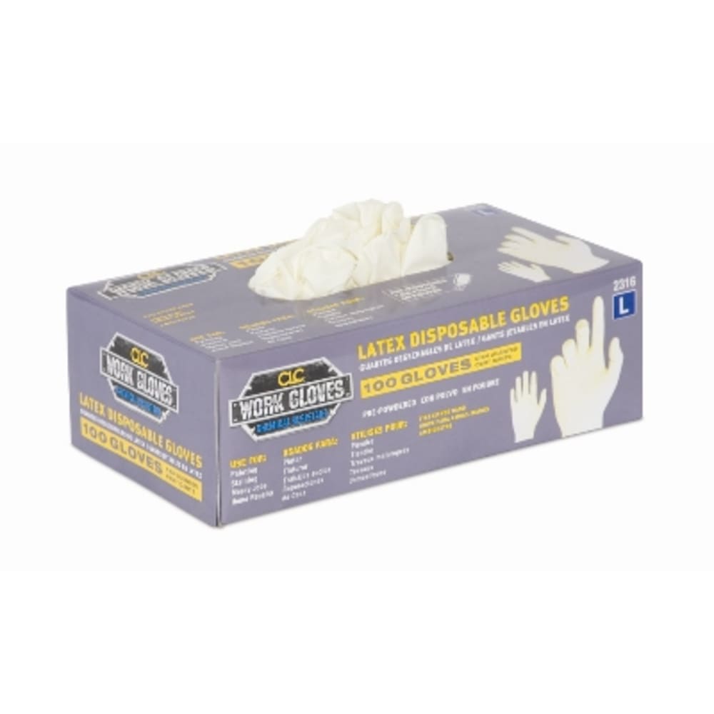 Latex Disposable Powdered Gloves 100 gloves per box 5 mil thick non sterile rolled cuff 6698068 Paint Sundries, Gloves