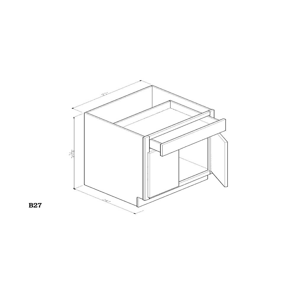 GHI Arcadia Linen White Shaker 27" Base Home Outlet