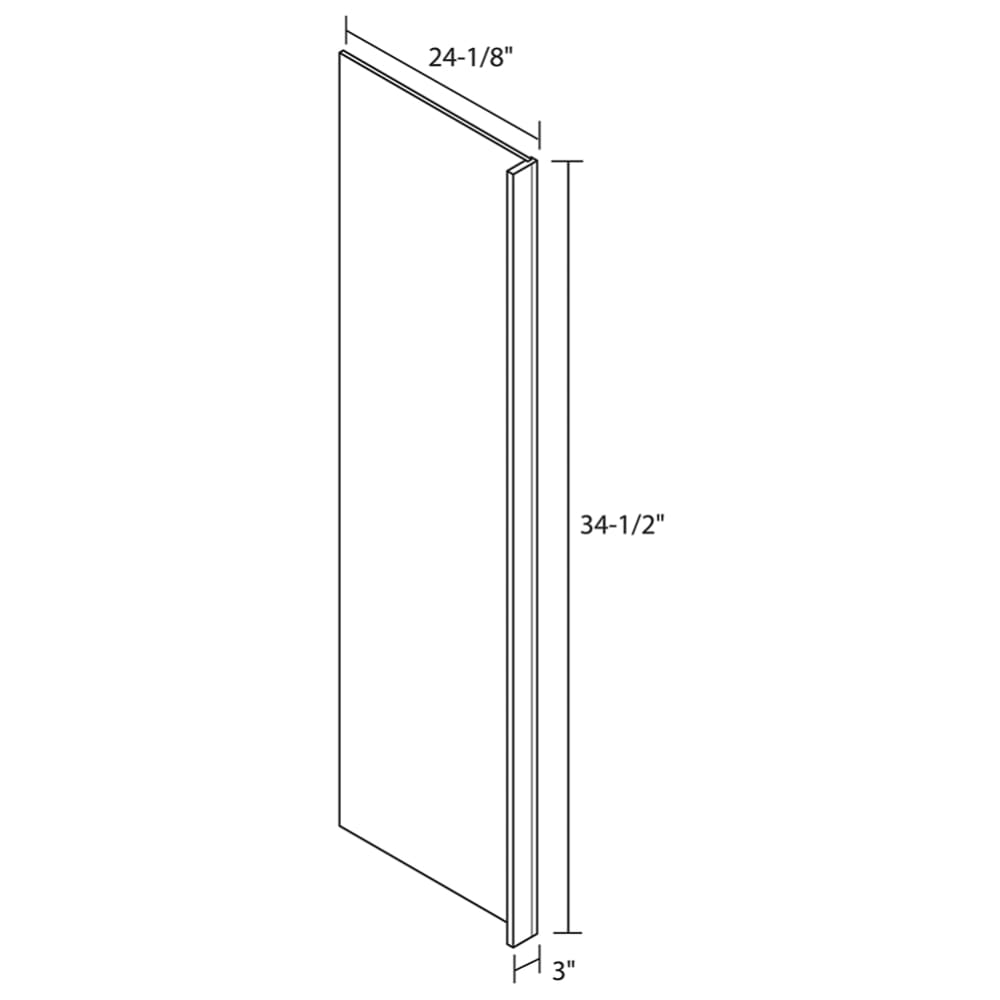 Leedo Canyon Tru White Shaker 3" Dishwasher End Panel Home Outlet