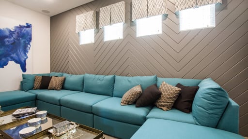 Cutting shiplap to form V-shaped lines across a wall adds a vastly different style element. Cutting shiplap to form V-shaped lines across a wall adds a vastly different style element.