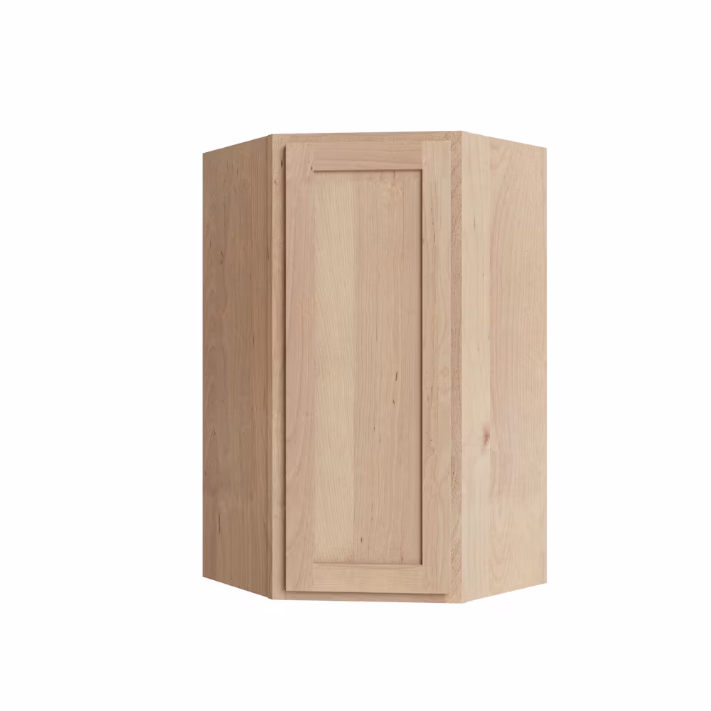 KCD Unfinished Birch KD Shaker 24" x 42" Corner Wall Cabinet