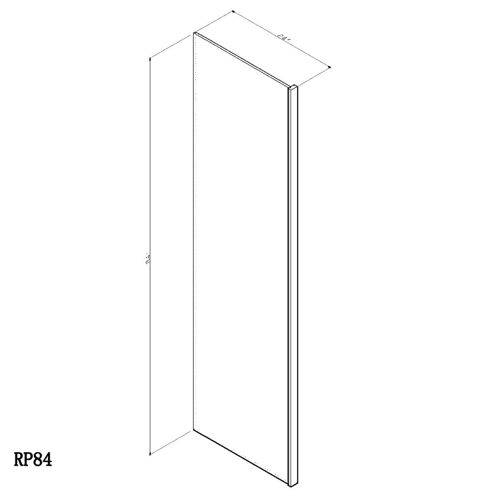 GHI Arcadia White Shaker Cabinet 7' Refrigerator Panel | Home Outlet