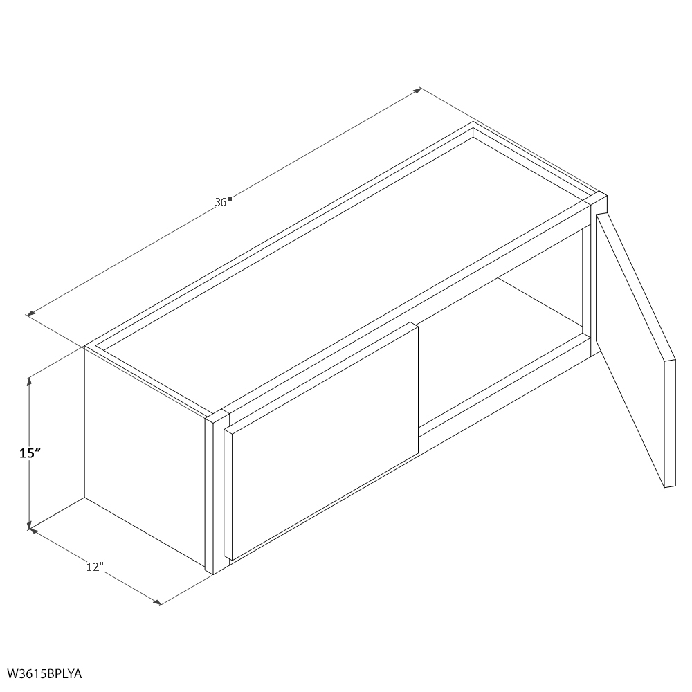 Tru-Cab White Shaker 36