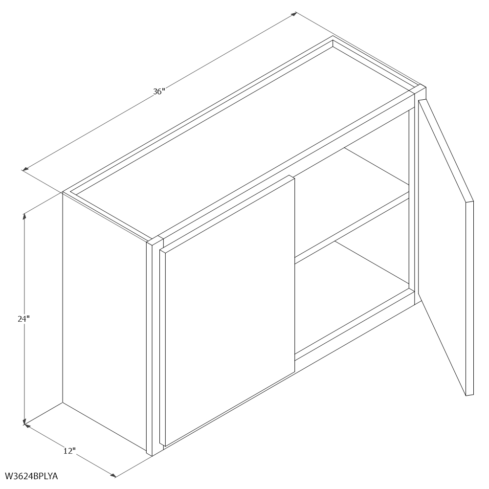 Tru-Cab White Shaker 36