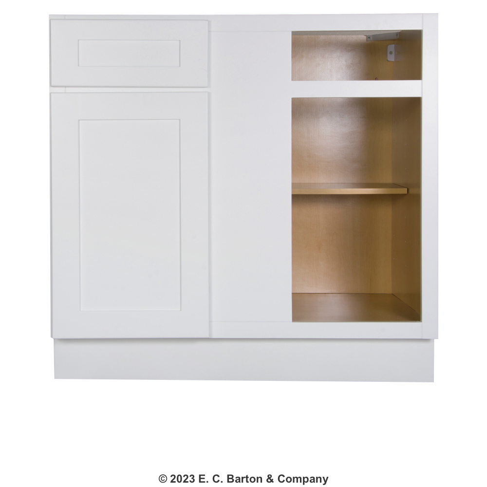 GHI Arcadia White Shaker Blind Corner Base 42-45