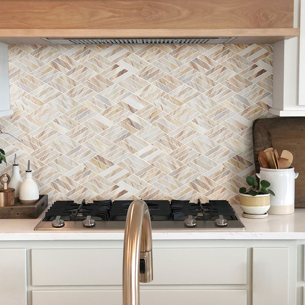 angora mosaic tile backsplash
