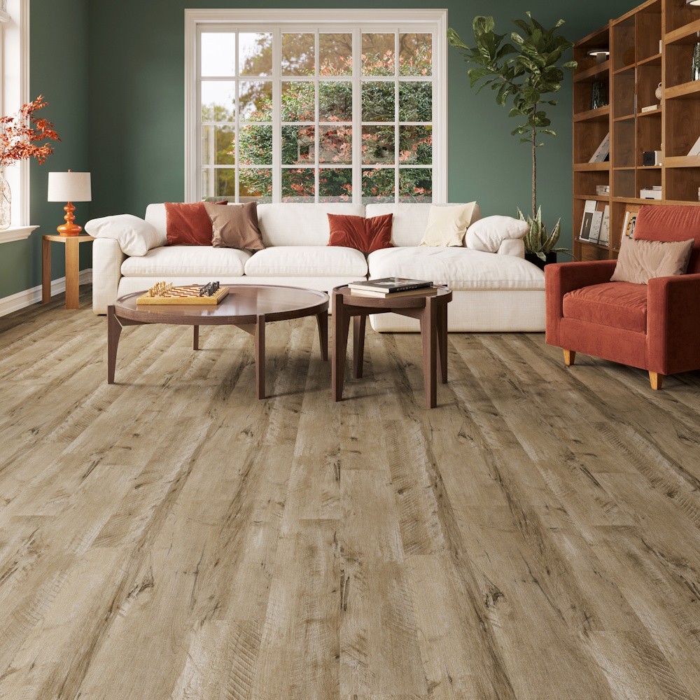 Outset Plus Safari Lodge Waterproof SPC Vinyl Plank w/Pad | Home