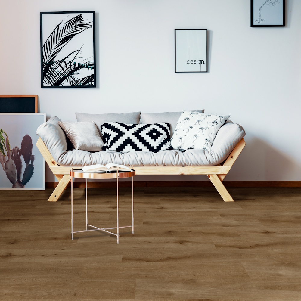 Outset Plus Fireside Oak Waterproof SPC Vinyl Plank Flooring