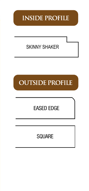 MDF Skinny Shaker Options | Home Outlet