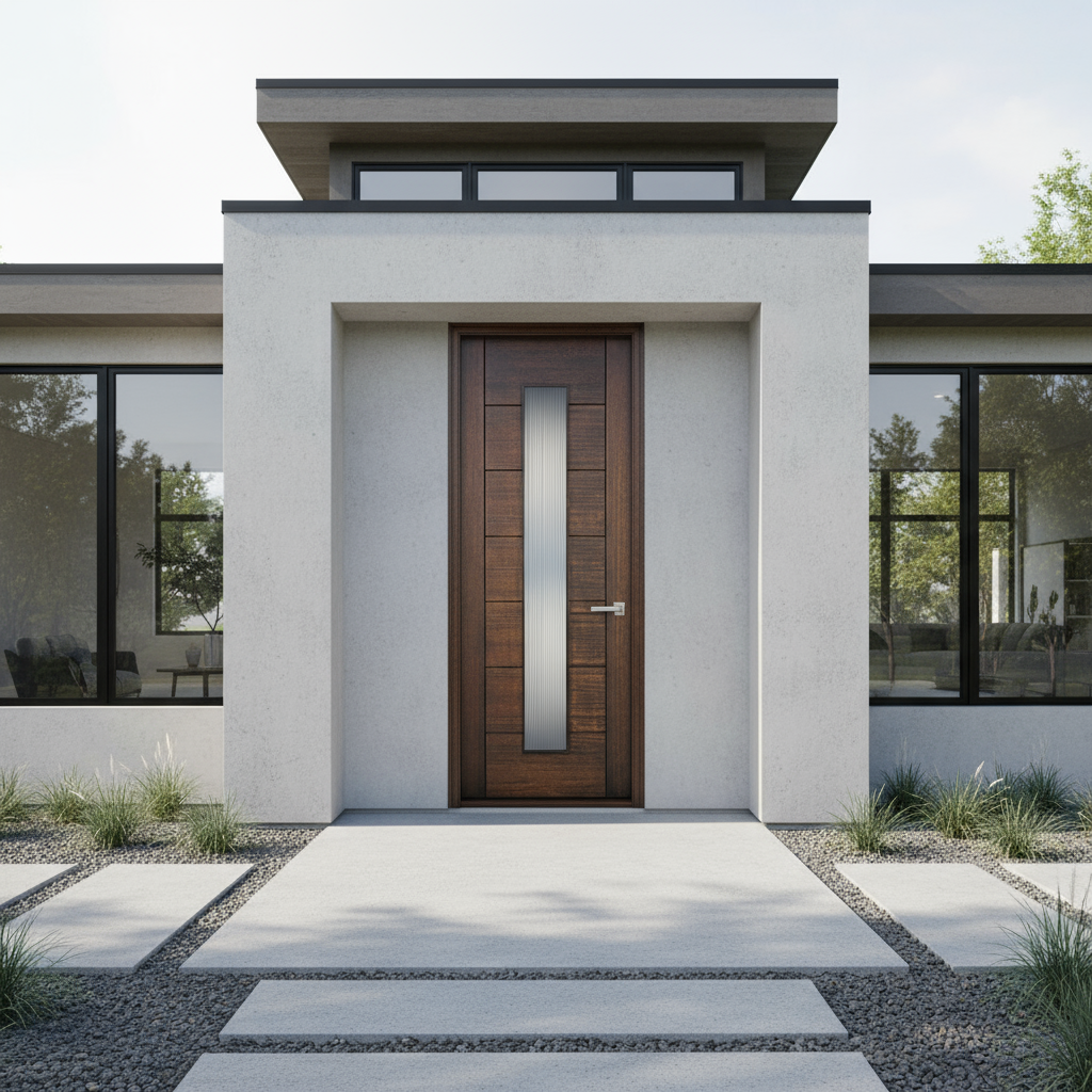 Image of modern door on a contemporary home