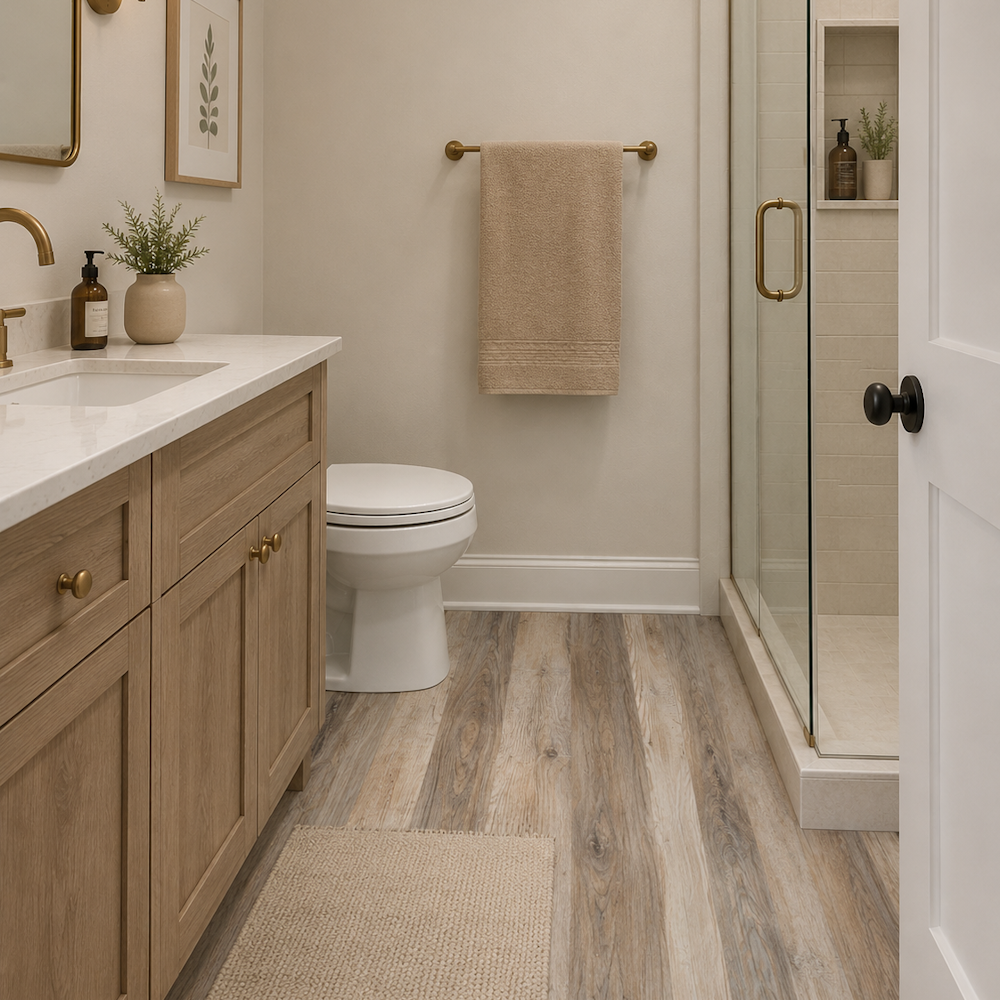 Earth Delights 6 mm Brazilian Cherry Vinyl Plank Flooring w/Pad