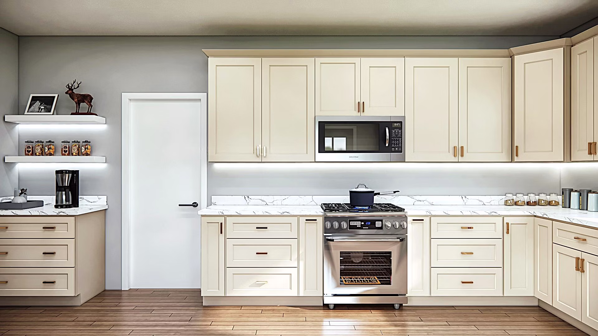 Kitchen featuring Classic Cream Faircrest cabinets