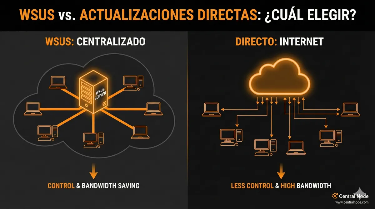 WSUS vs Actualizaciones Directas de Windows: ¿Cuál es la Mejor Opción para tu Empresa?
