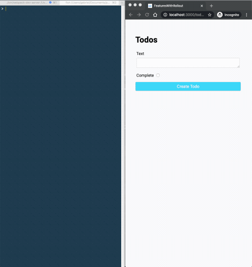 TODO app with text box and button