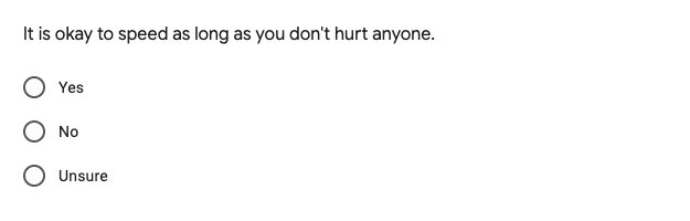 Survey question