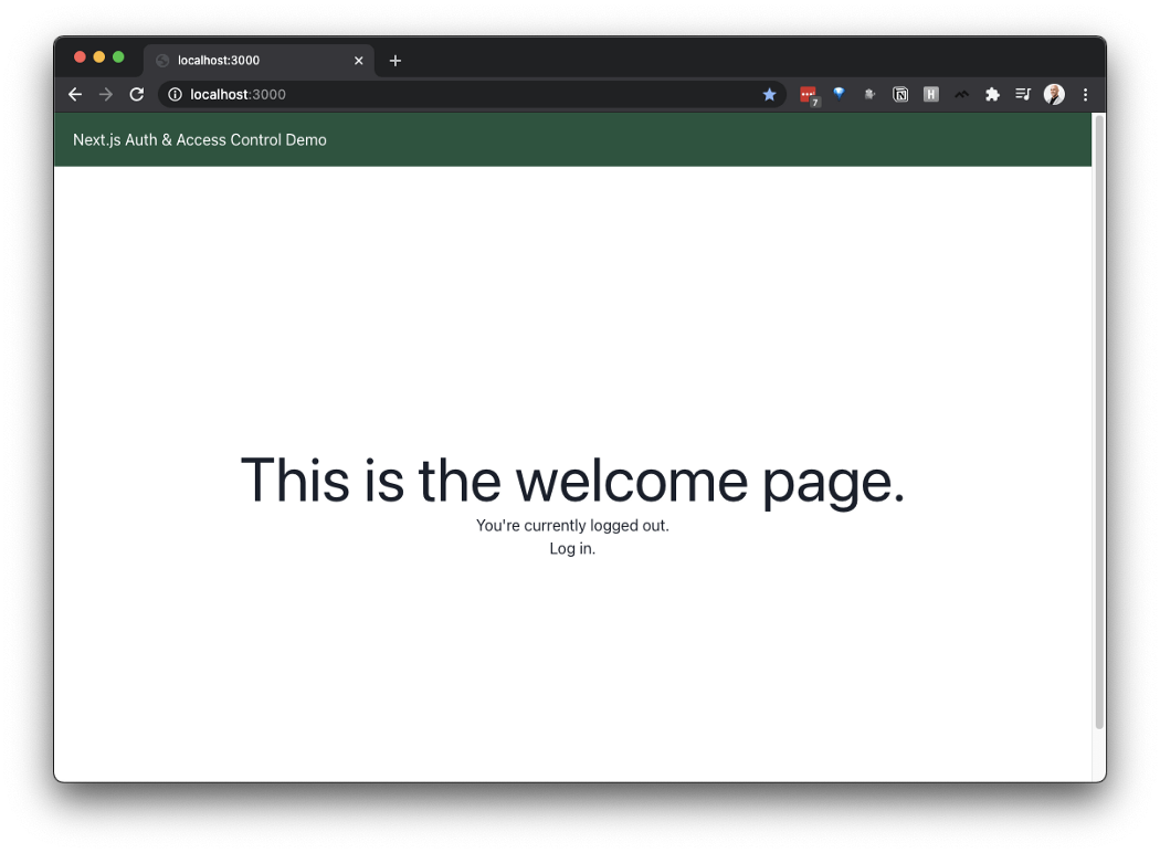 Logged-out homepage