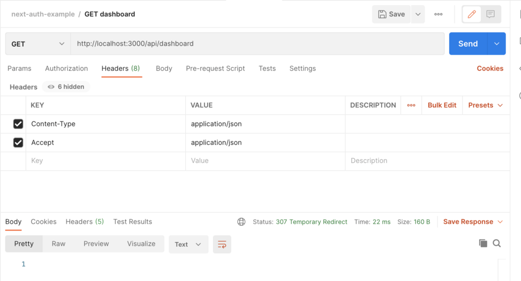Postman displaying JSON data
