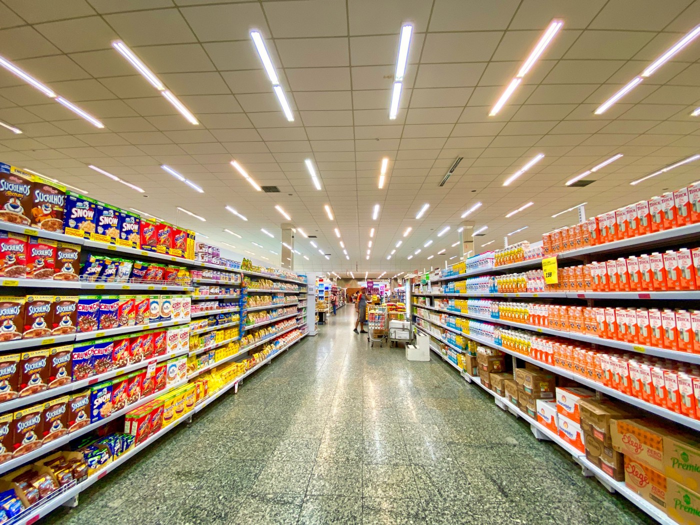 Aisle in grocery store