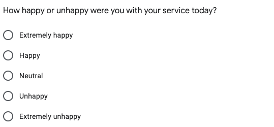 Survey question
