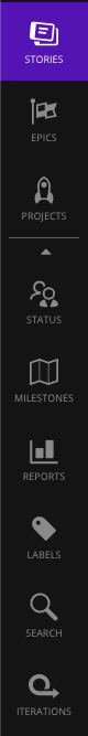 Clubhouse side bar with icons