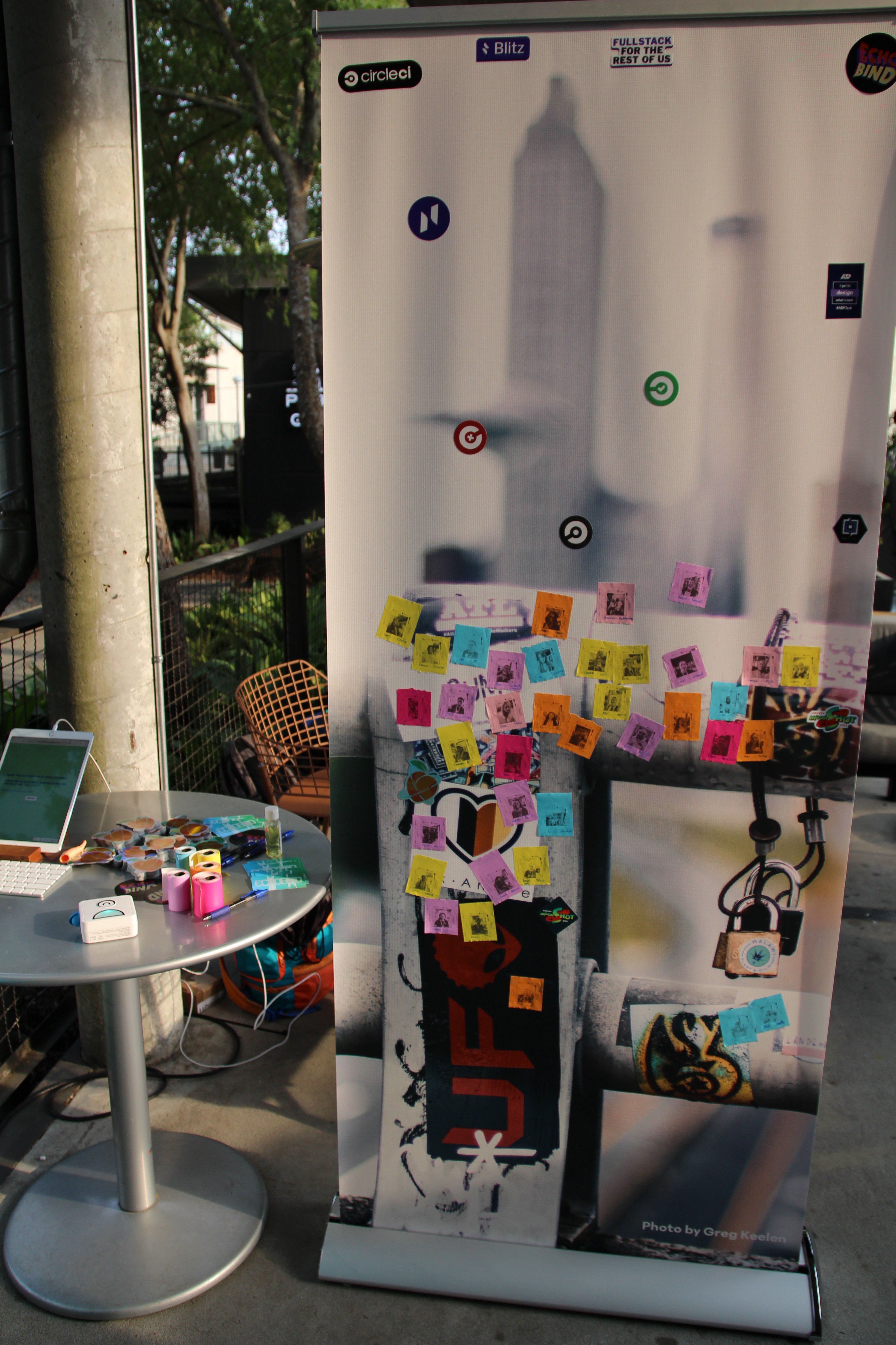 Post-its on a board