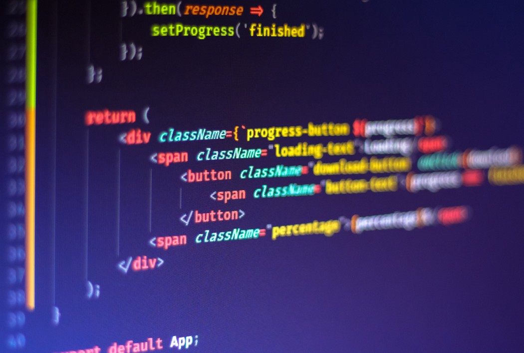 Screenshot of code