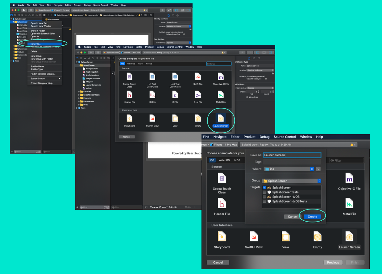 Adding the Storyboard File in Xcode