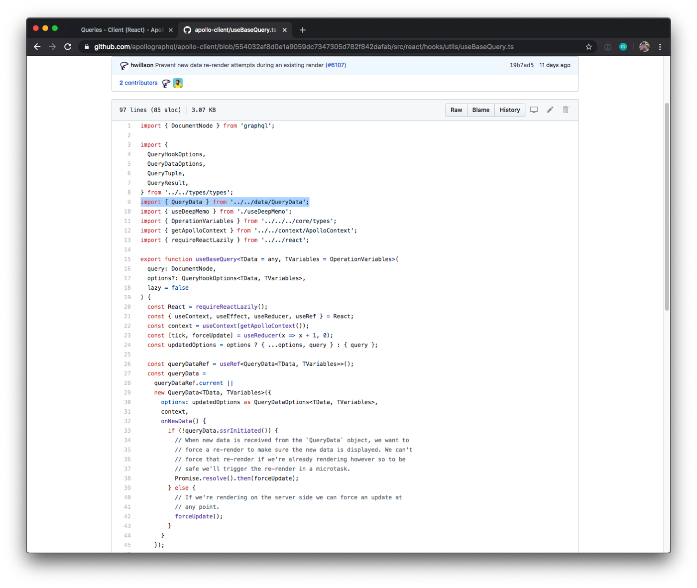Code on a GitHub repository