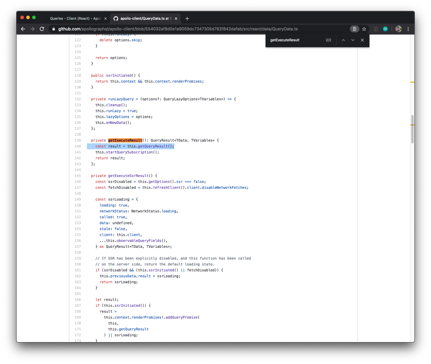 Code on a GitHub repository