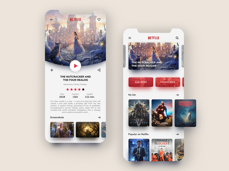 Netflix on an iPhone