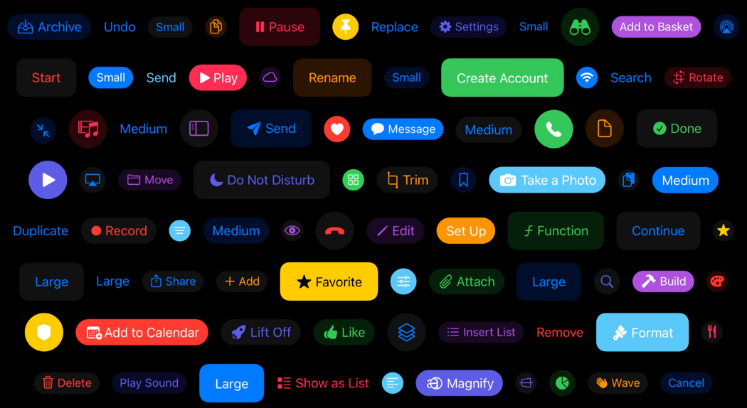 Collage of buttons