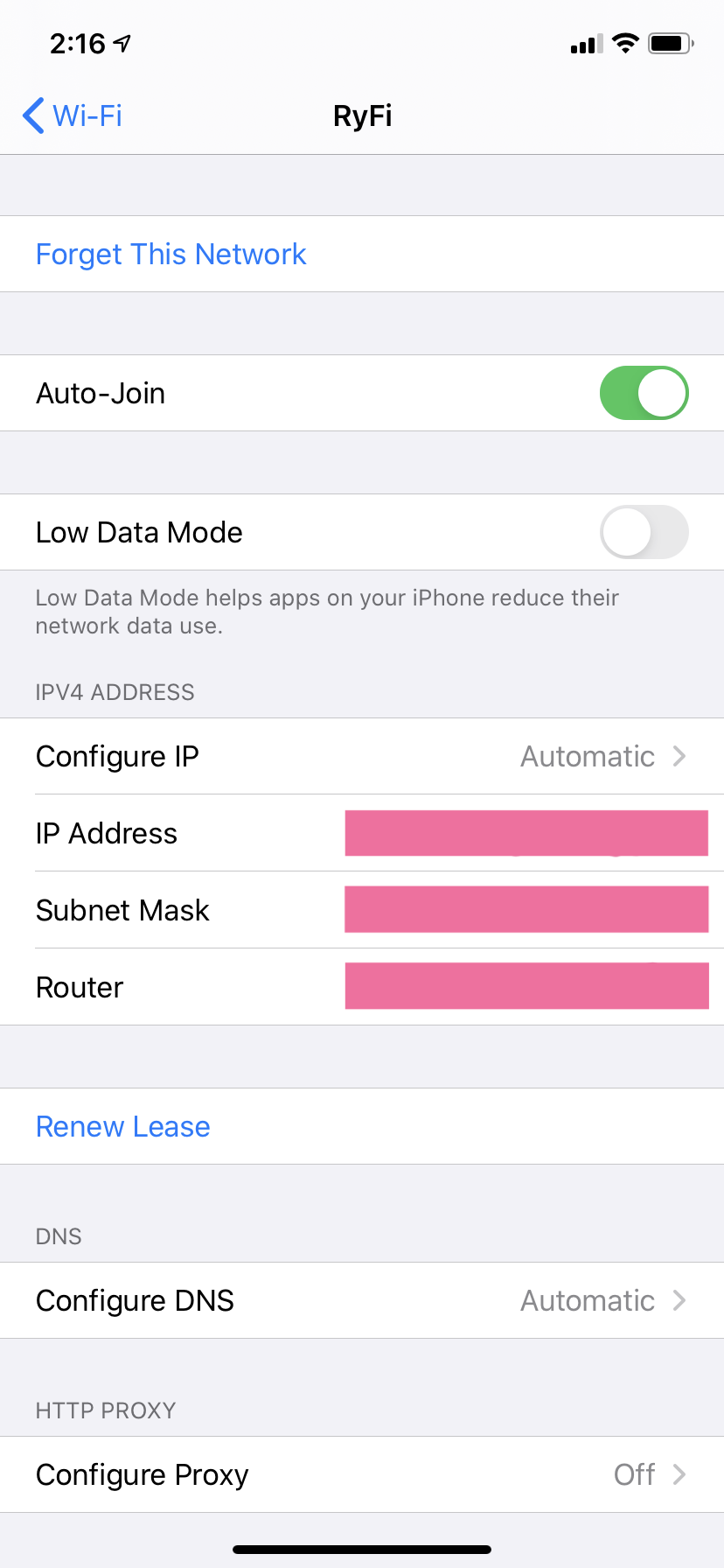 Apple MacBook Pro Wi-Fi settings