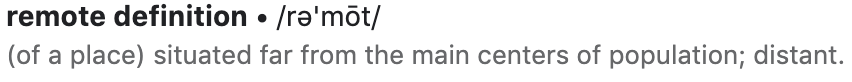 Screenshot of a remote definition from a dictionary