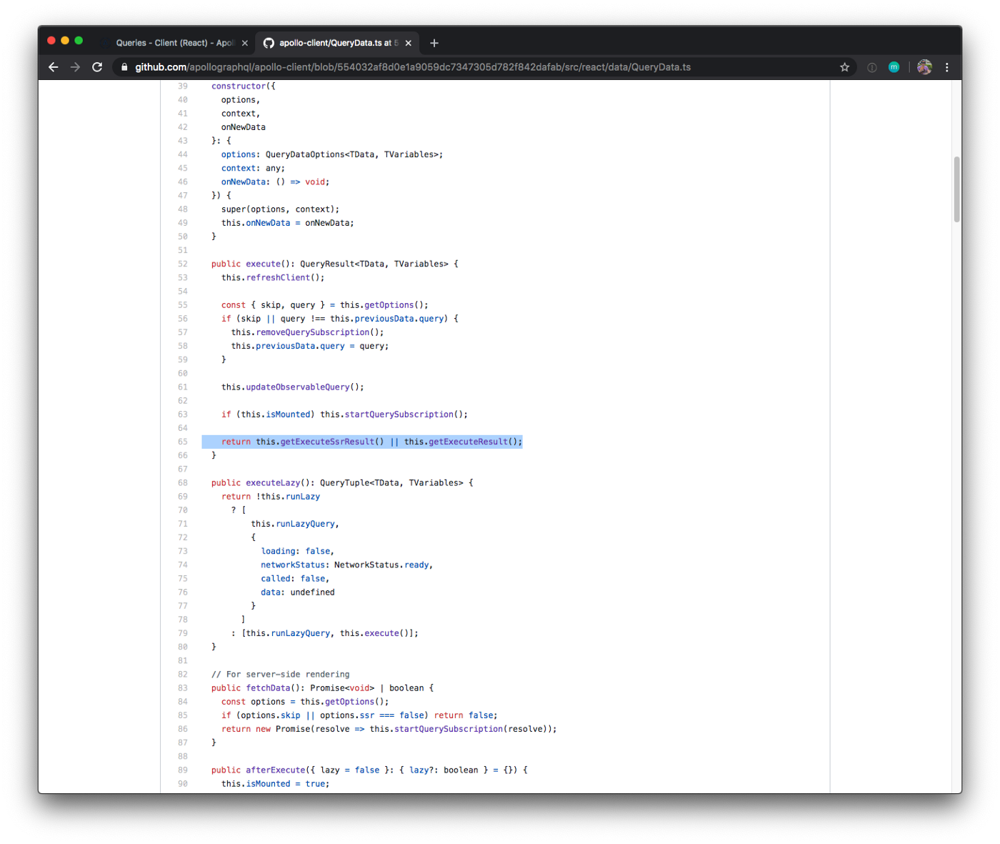Code on a GitHub repository