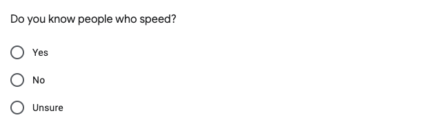 Survey question