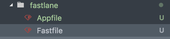 Fastlane folder with two files nested under it