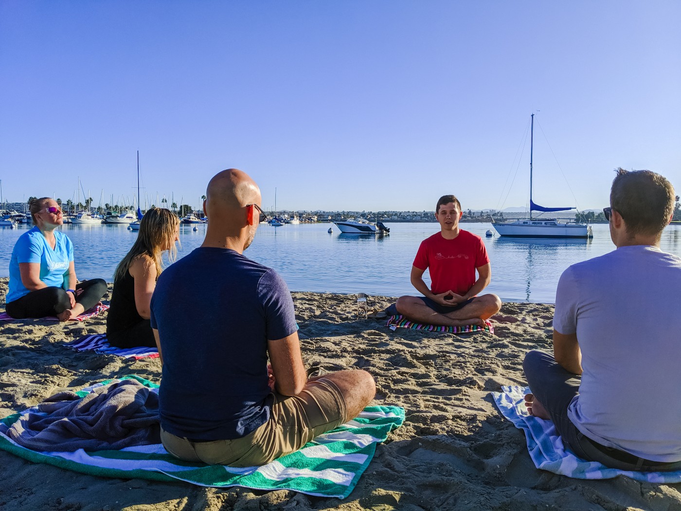 Group yoga session