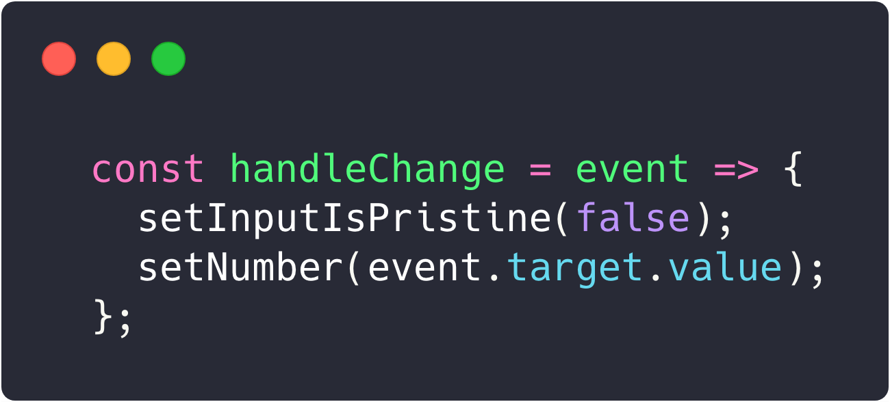 React handleChange function