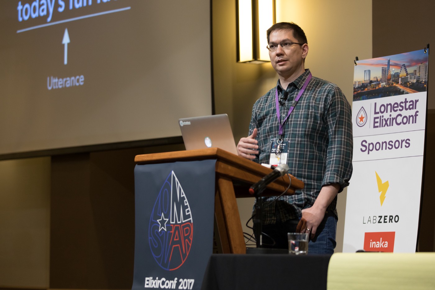 Robert Beene speaking at ElixirConf